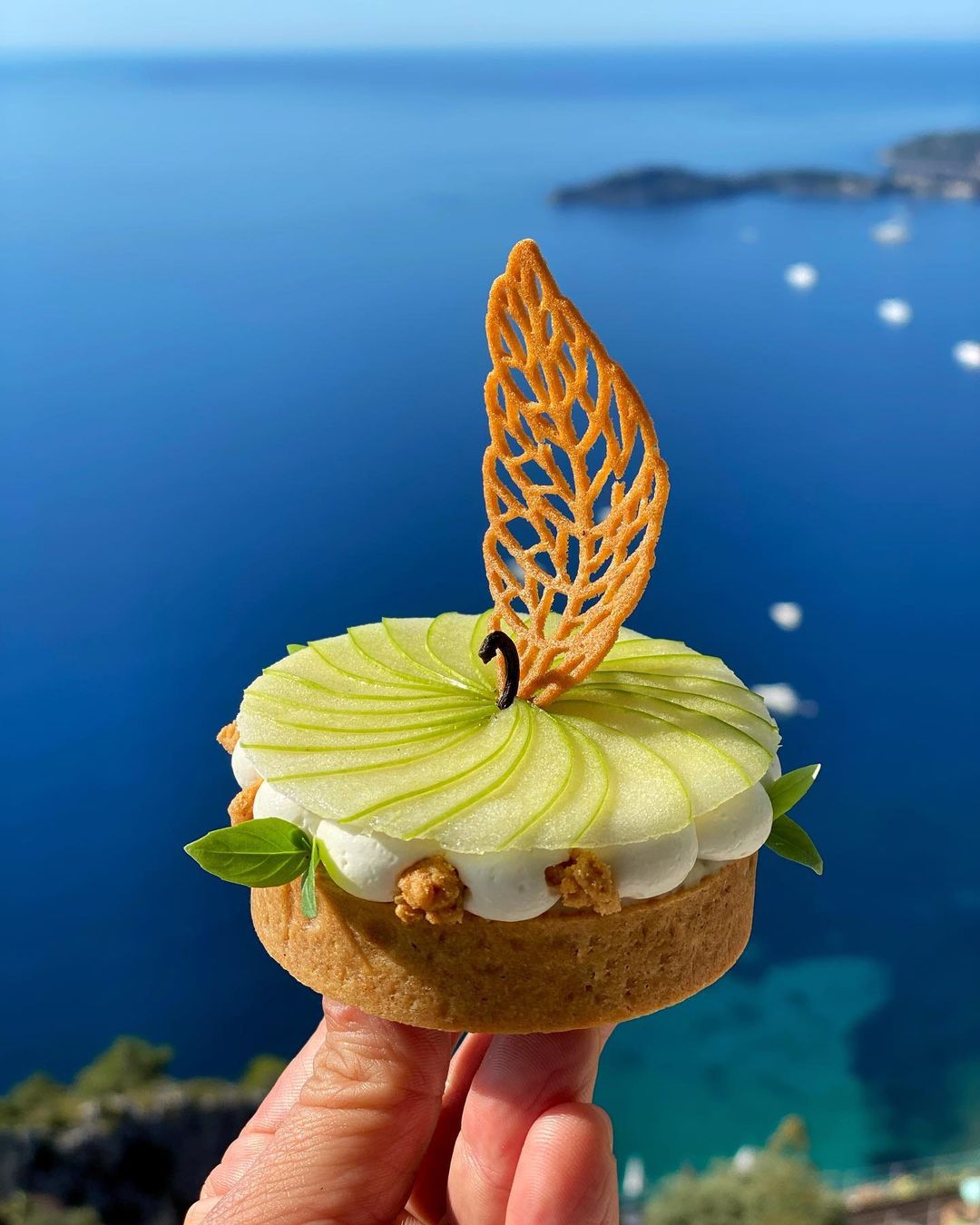 Tartelette pomme Vanille Bleue par le chef Julien Dugourd