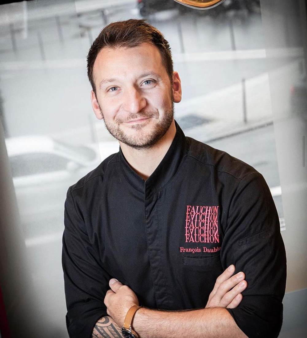 François Daubinet, bûche Or Noir Fauchon à la Vanille Bleue